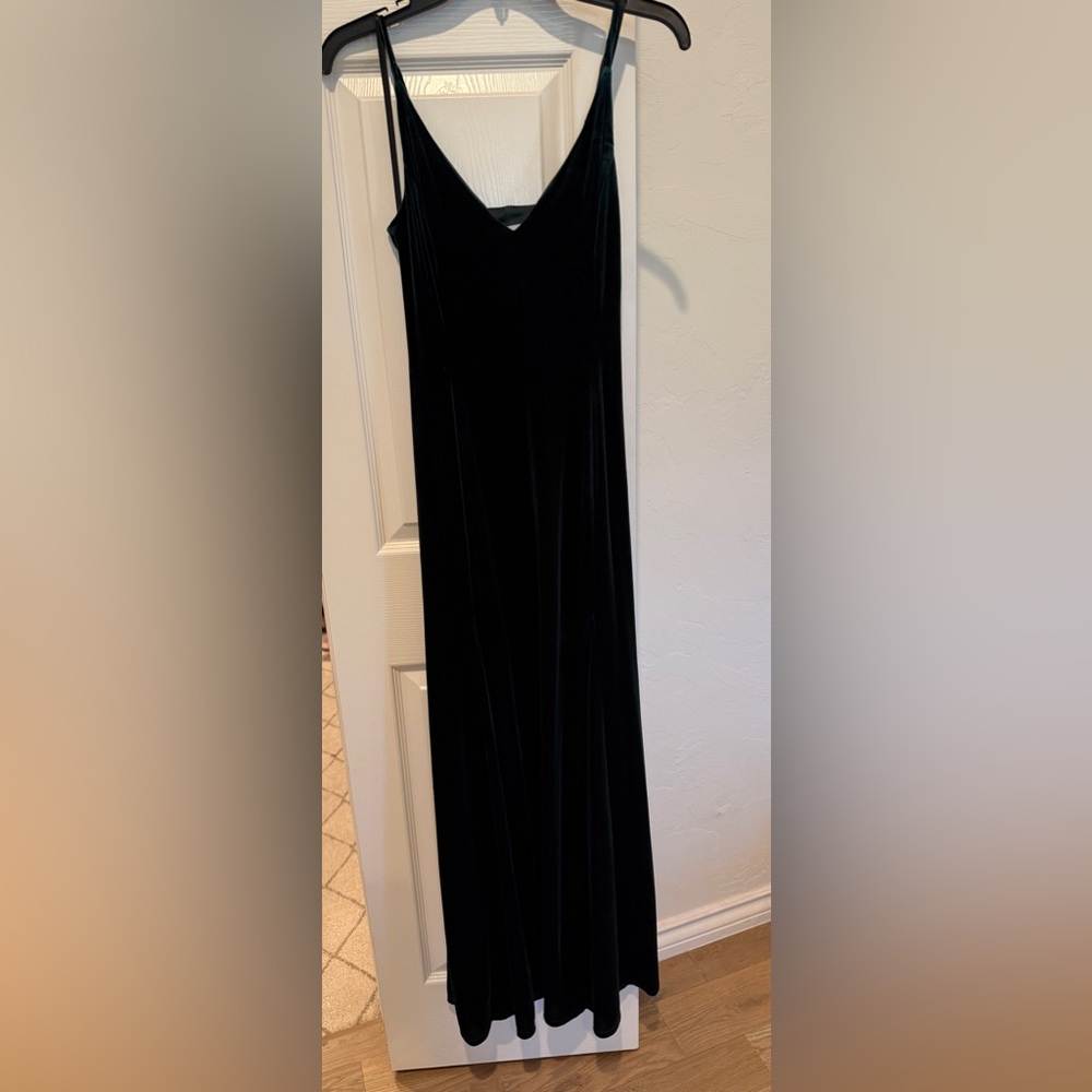 BCBGeneration Green Velvet Maxi Dress
